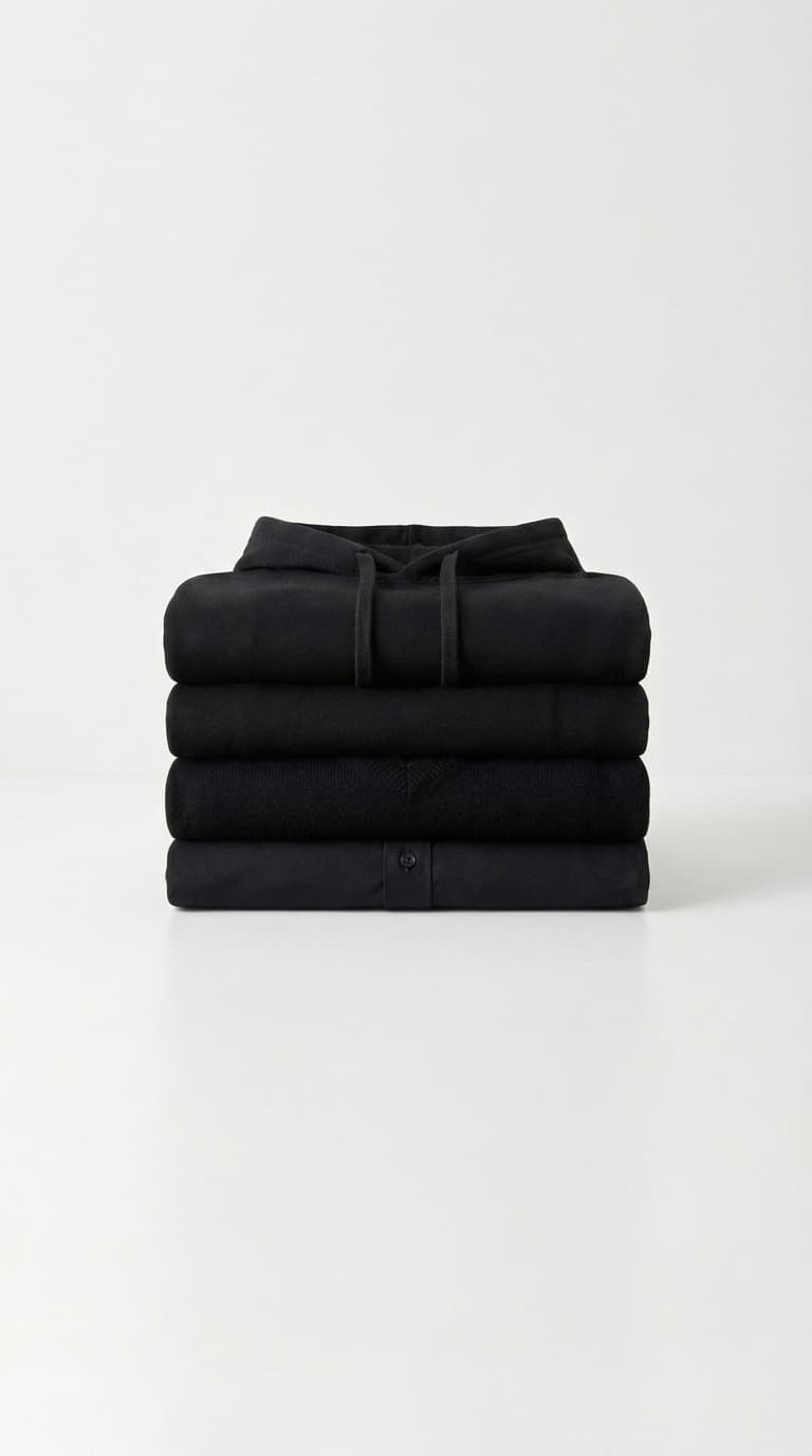 Szafa pełna czarnych ubrań